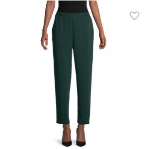 Ted Baker London Aliadd High Waist Pants Trousers Tapered Leg Pull On Green 6
